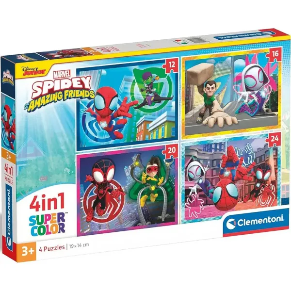 Marvel Spidey 4 in 1 Supercolor Puzzle - Clementoni Bild 1
