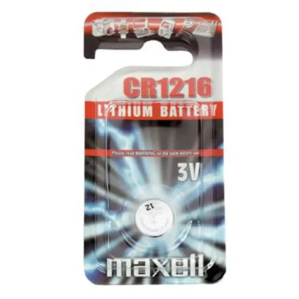 Maxell: Alkalische Lithium-Knopfzelle CR1216 1 Stück in Blisterverpackung Bild 1