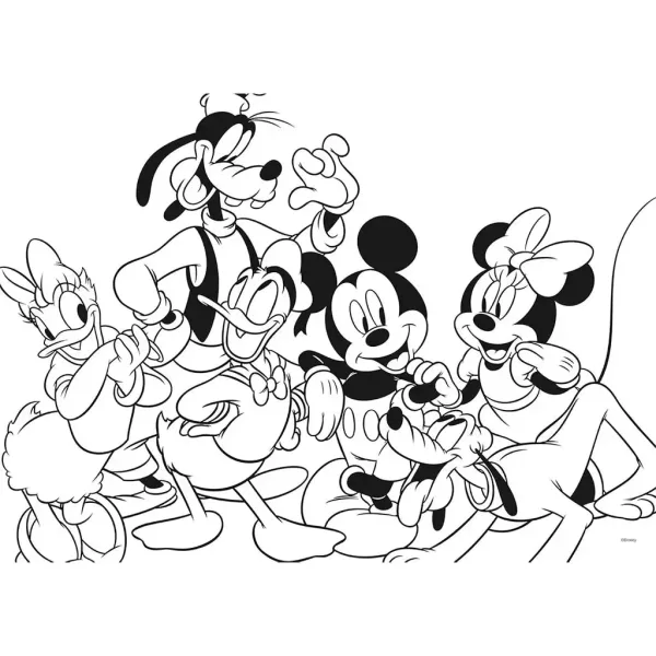 Micky Maus und seine Freunde 2-in-1 60-teiliges Maxi-Puzzle und Malset 70x50cm - Lisciani Bild 2
