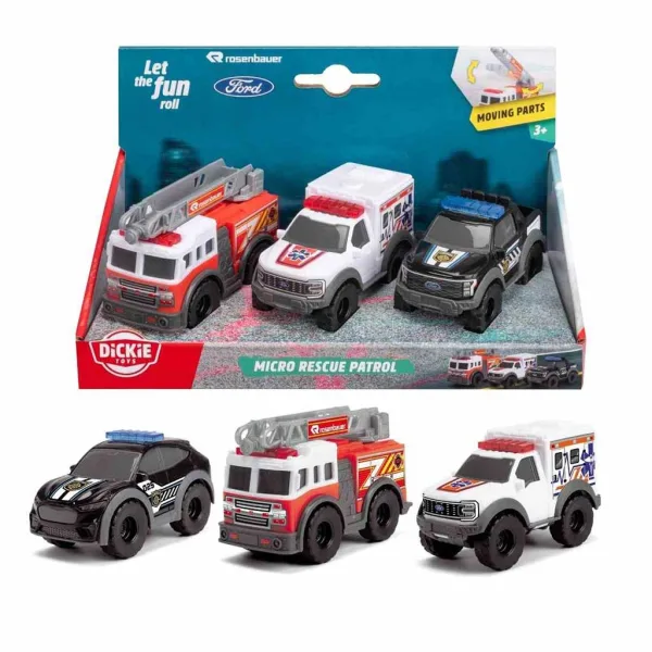 Mikro-Rettungsfahrzeuge in verschiedenen Ausführungen 1/64 – Dickie Toys Bild 2