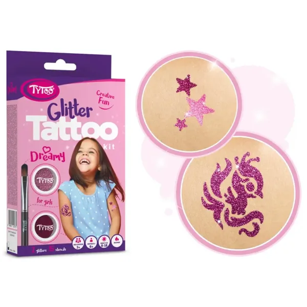 Mädchen Mini Glitzer Tattoo Set Bild 3