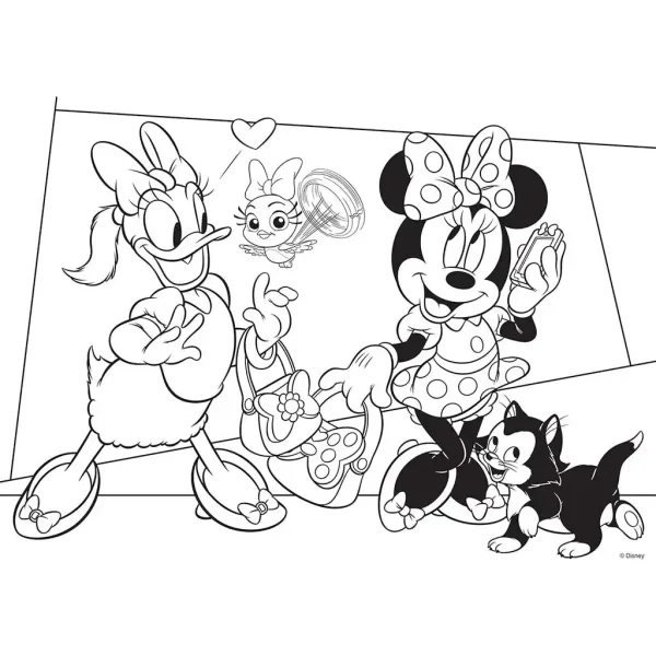 Minnie Maus 2-in-1 Maxi-Puzzle mit 35 Teilen und Malvorlage 70x50 cm – Lisciani Bild 2