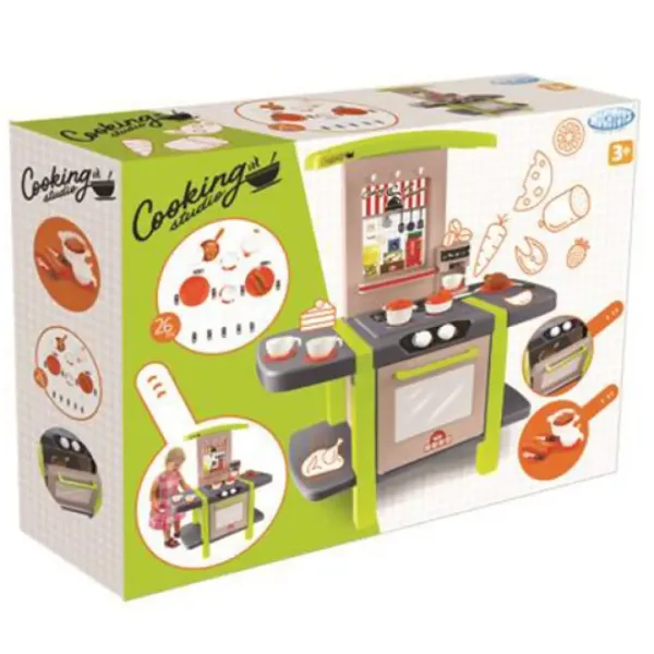 Mochtoys: Kochstudio Spielküche 26-teiliges Set 80x42x101cm Bild 2