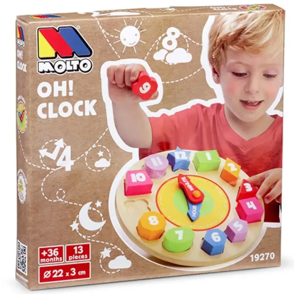 Molto: Nature Oh! Uhr Formsortierer Holzspielzeug Bild 1