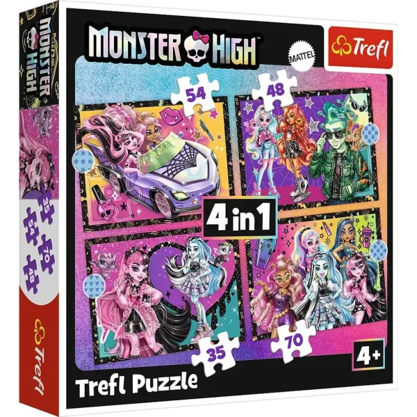 Monster High: Elektrisierender Tag 4-in-1 Puzzle - Trefl Bild 1
