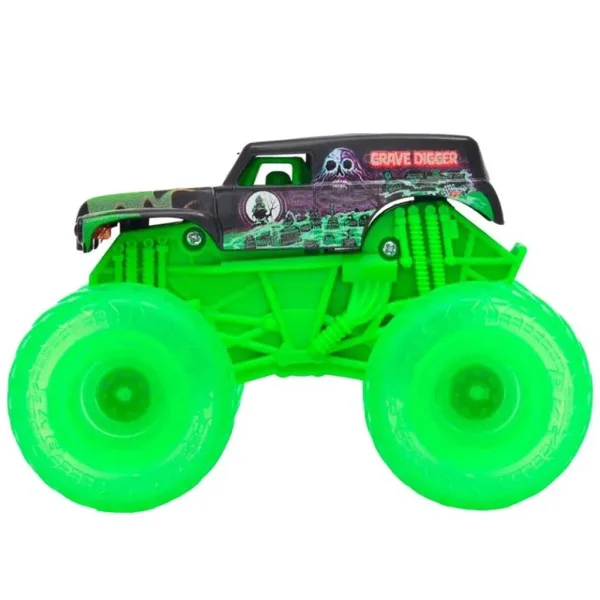 Monster Jam: Leuchtender Grave Digger Monstertruck – 1/43 - Spin Master Bild 3