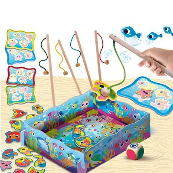 Montessori-Baby-Holz-Magnetangelspiel Bild 2