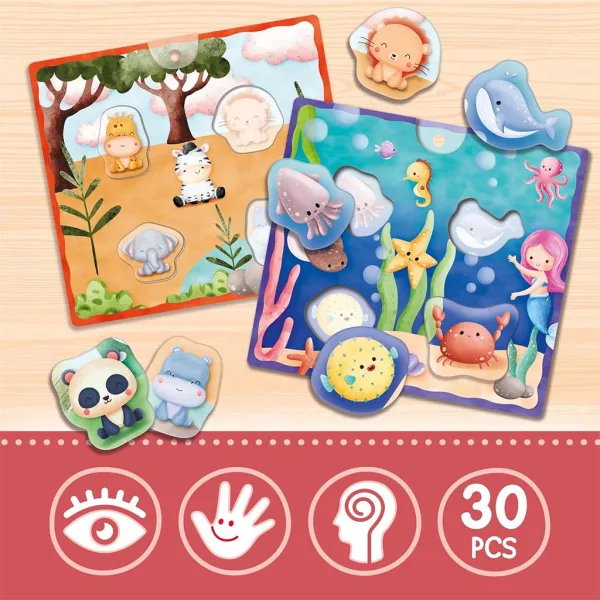 Montessori: Weiches Formensteckspiel-Set - Lisciani Bild 3