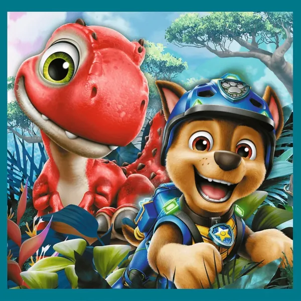 Paw Patrol Dinosaurierinsel - 3 in 1 20, 36, 50 Teile Puzzle - Trefl Bild 3