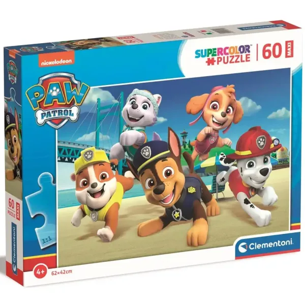 Paw Patrol: Maxi Super Color Puzzle mit 60 Teilen - Clementoni Bild 1