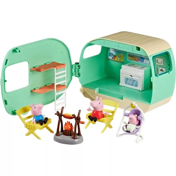 Peppa Wutz Drei kleine Ferkel Wohnwagen-Spielset mit Figuren - Hasbro Bild 2