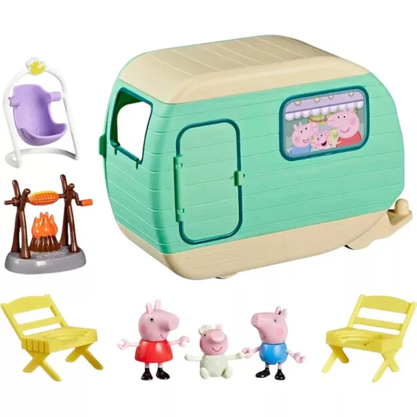 Peppa Wutz Drei kleine Ferkel Wohnwagen-Spielset mit Figuren - Hasbro Bild 3