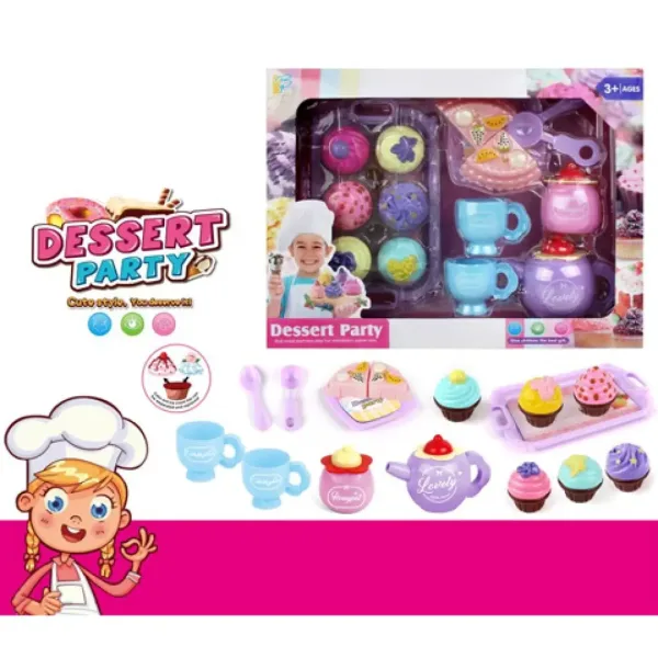 Plastik-Tee- und Kuchenset mit Zubehör Bild 2