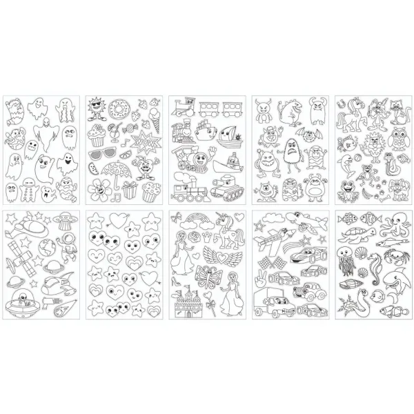 PlayBox: Ausmalbare 160-teilige Aufkleberset Bild 2
