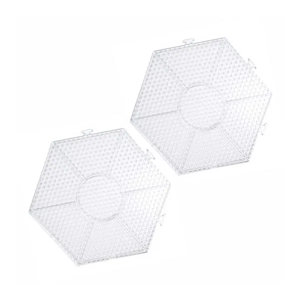 PlayBox: Sechseckige Grundplatte Set für 5mm MIDI Bügelperlen 2er Set Bild 2
