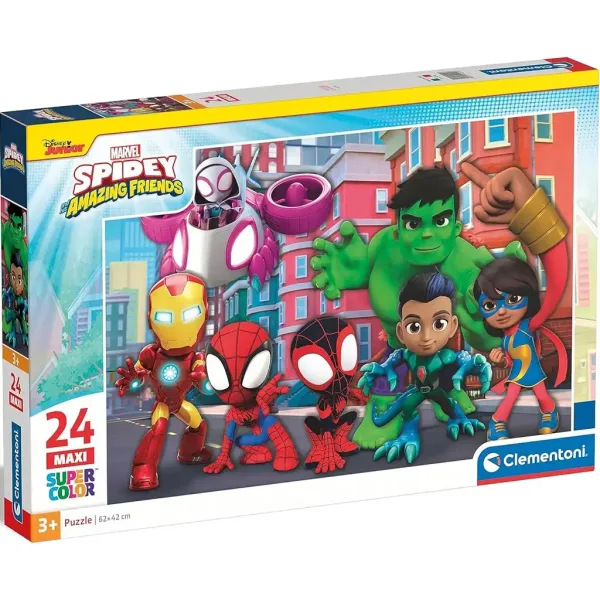 Poki und die Superhelden 24-teiliges Maxi Supercolor Puzzle - Clementoni Bild 1