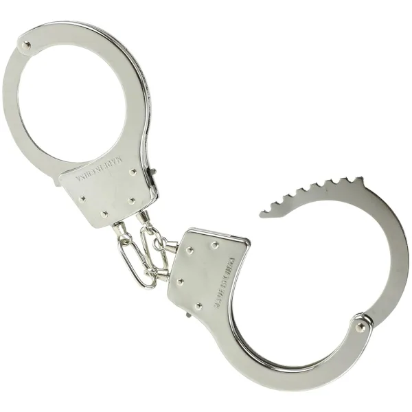 Polizeiliche Metallspielhandschellen Bild 2