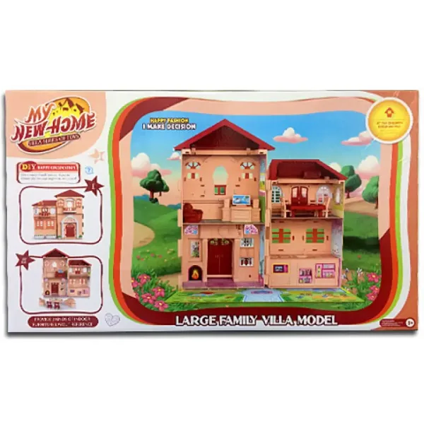 Puppenhaus mit Möbeln, Licht und Ton 33x32cm Bild 2