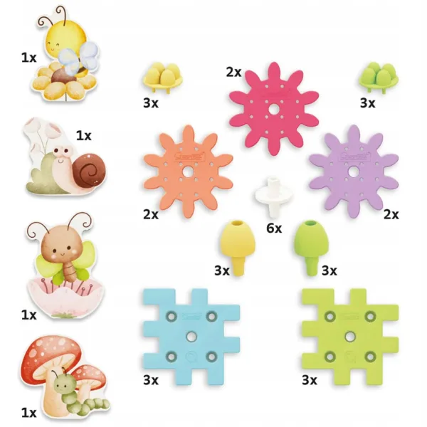 Quercetti: PlayEco+ Garden Gears Zahnrad-Bausatz mit 34 Teilen Bild 5