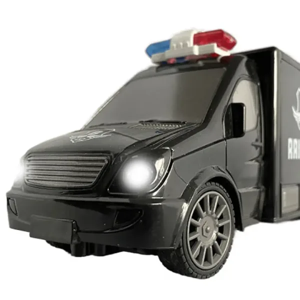 RC ferngesteuerter Geldtransporter Kleinbus mit Licht- und Soundeffekten 1:18 Maßstab 20cm Bild 4