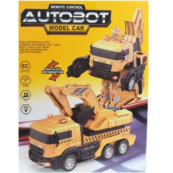 RC ferngesteuertes Autobot Titan Roboter verwandelbares Kranfahrzeug 27MHz 26cm Bild 7