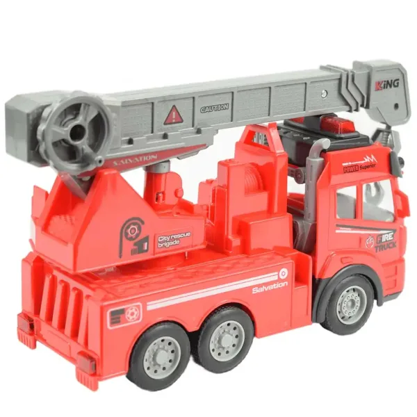 RC ferngesteuertes Feuerwehrkranfahrzeug mit Lichteffekten 1/43 Maßstab 27 MHz 20cm Bild 2