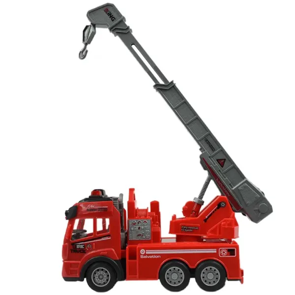 RC ferngesteuertes Feuerwehrkranfahrzeug mit Lichteffekten 1/43 Maßstab 27 MHz 20cm Bild 4