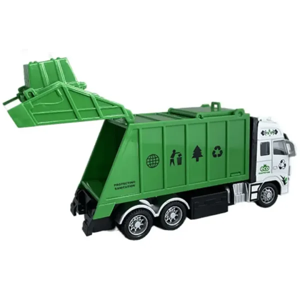 RC-Fernsteuerbarer Müll- oder Containertransporter mit Licht 27MHz 1/36 20cm in zwei Varianten Bild 6