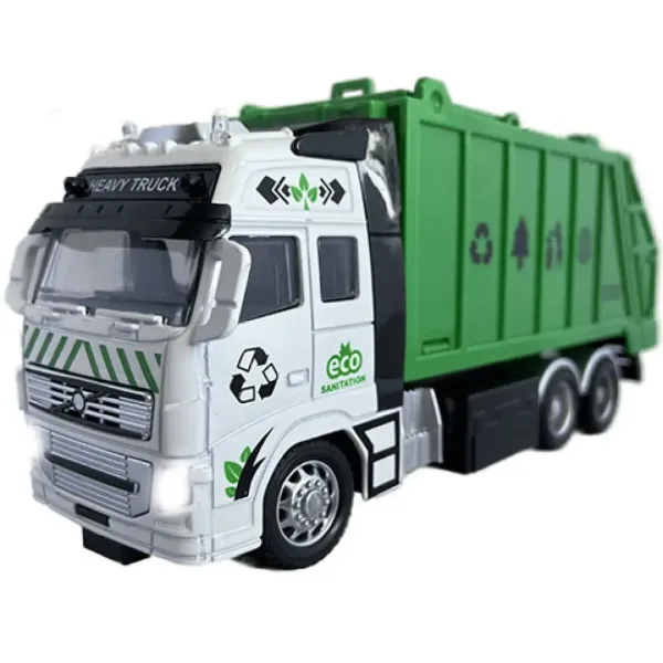 RC-Fernsteuerbarer Müll- oder Containertransporter mit Licht 27MHz 1/36 20cm in zwei Varianten Bild 7