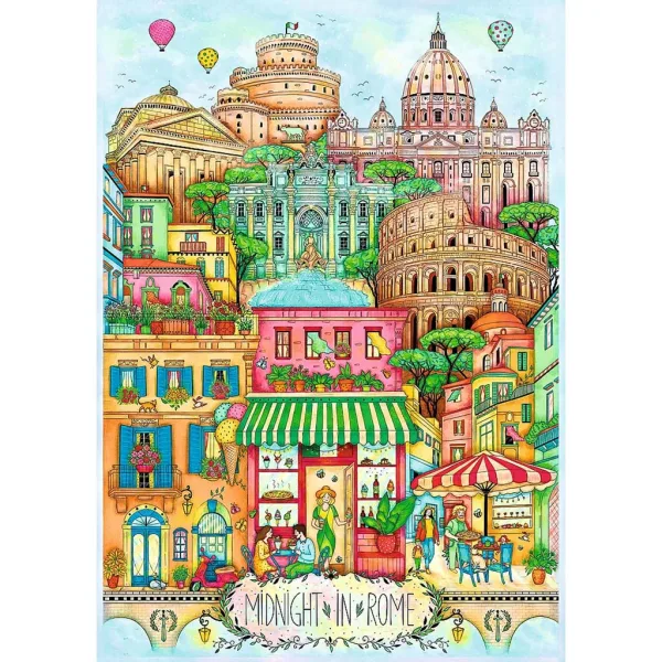 Rom um Mitternacht 1000-teiliges Premium Plus Quality Puzzle – Trefl Bild 2