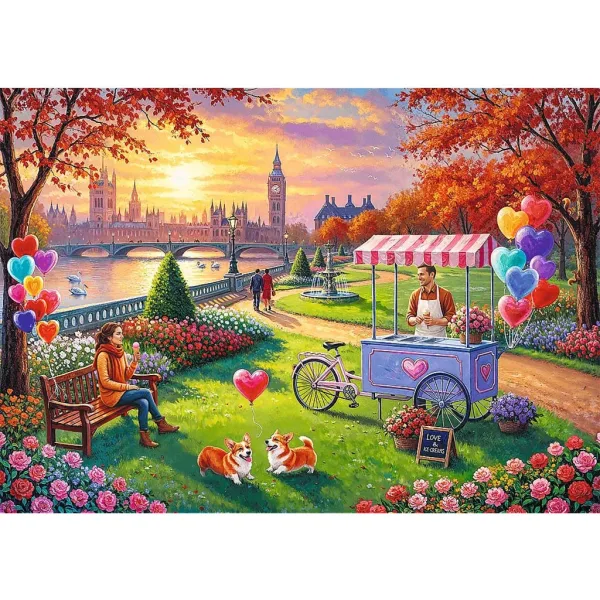 Romantisches London 500-teiliges Premium Plus Qualitäts-Puzzle - Trefl Bild 2
