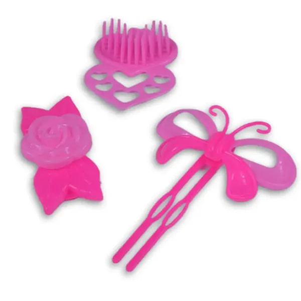 Rosa 7-teiliges Schönheitset mit Kamera, Haarnadel und Zubehör Bild 3
