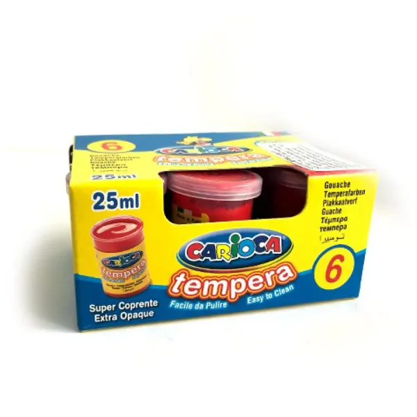 Rote Temperafarbe im Tiegel 6x35 g - Carioca Bild 2