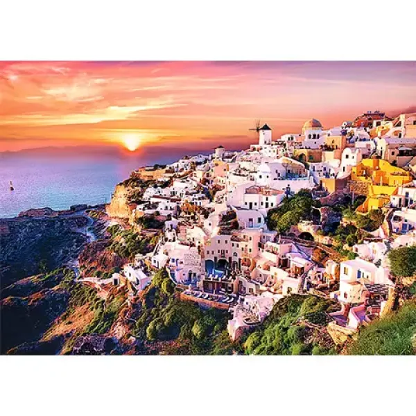 Santorini Sonnenuntergang 1000 Teile Puzzle - Trefl Bild 2