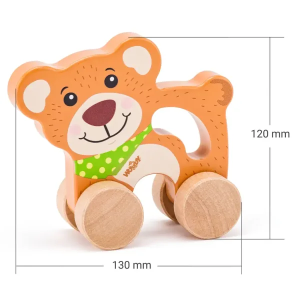 Schiebebär aus Holz mit Griff - Woodyland Bild 2