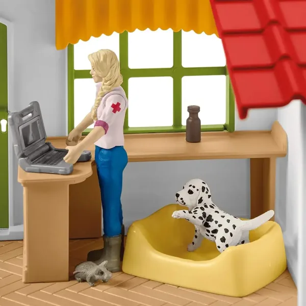 Schleich: Farm World - Tierarztpraxis mit Fohlen und Haustieren Set (42502) Bild 2
