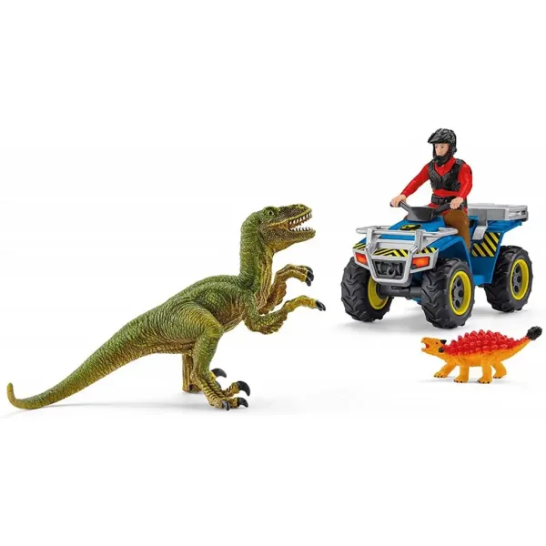 Schleich: Flucht mit dem Quad vor dem Velociraptor Set (41466) Bild 2