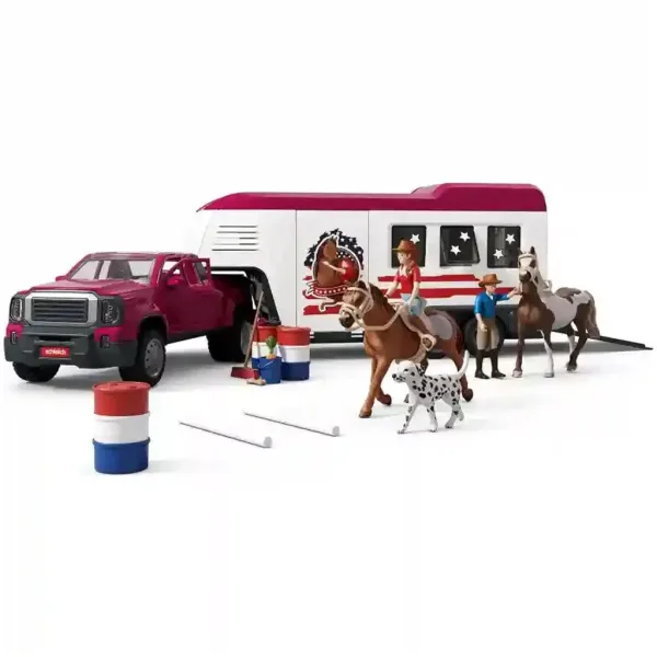Schleich: Pferdetransporter mit Geländewagen und Pferden (42705) Bild 2