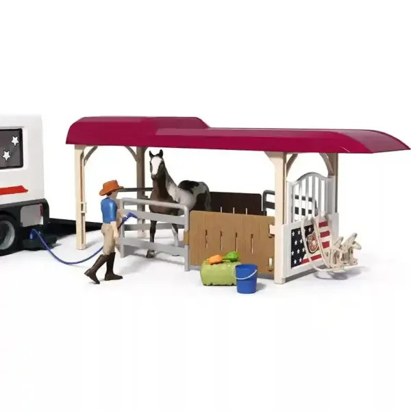 Schleich: Pferdetransporter mit Geländewagen und Pferden (42705) Bild 9