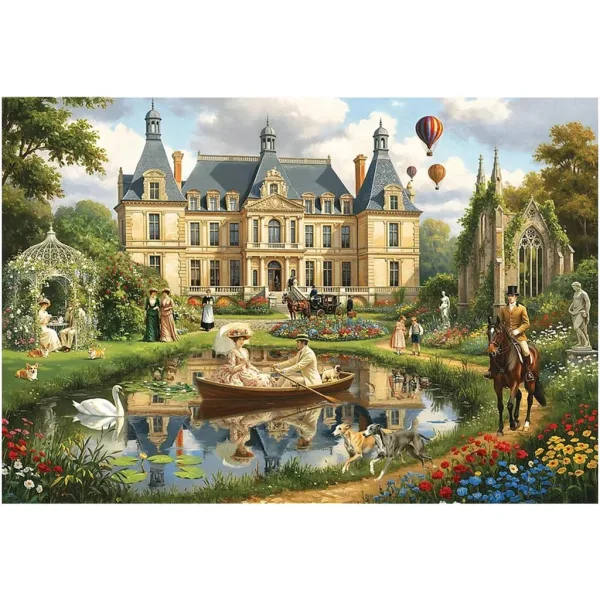 Schloss am Wasser - 1500 Teile Puzzle - Trefl Bild 2