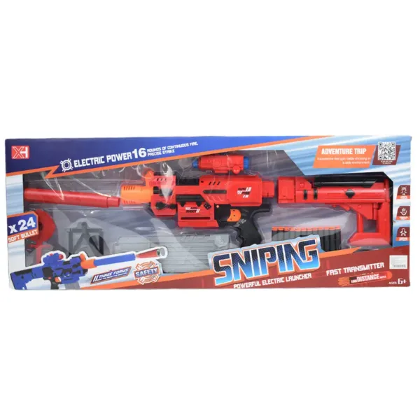 Sniping: Elektrisch umwandelbare riesige Schaumstoffpistole mit Patronen und Zielscheibe 79cm Bild 17