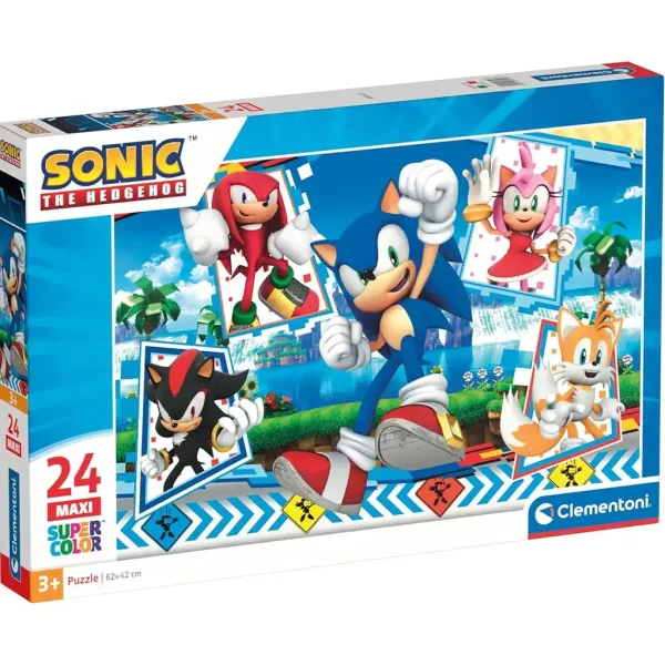 Sonic 24-teiliges Maxi Supercolor Puzzle - Clementoni Bild 1