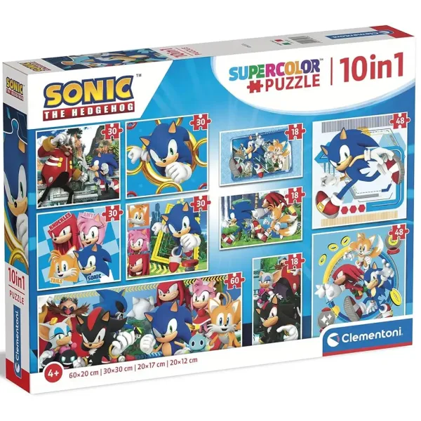 Sonic der Igel 10 in 1 supercolor Puzzle - Clementoni Bild 1