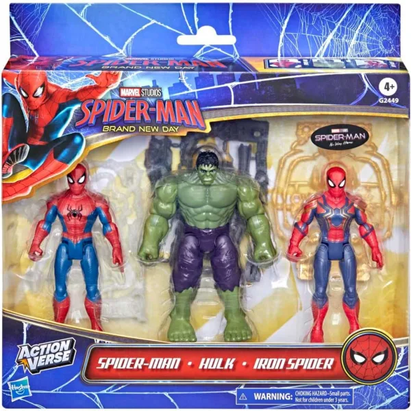 Spider-Man Brandneuer Tag: ActionVerse Actionfiguren-3er-Set – Hasbro Bild 1