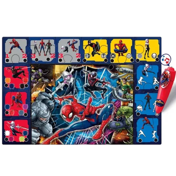 Spider-Man interaktives 24-teiliges Bodenpuzzle - Clementoni Bild 3