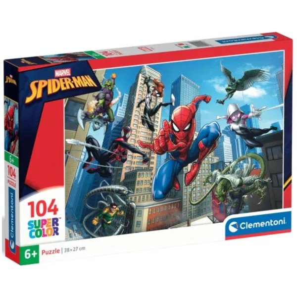 Spider-Man Super Color Puzzle 104 Teile - Clementoni Bild 1
