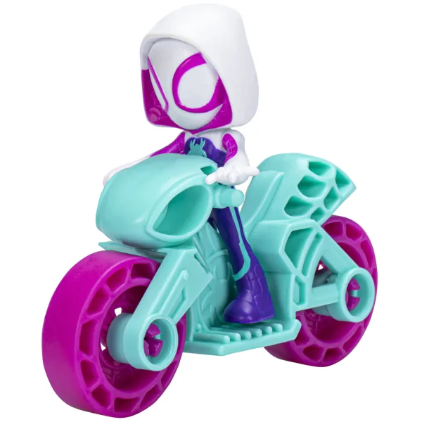 Spidey und seine Super-Freunde: Ghost-Spider-Motorrad mit Heldenfigur – Hasbro Bild 2