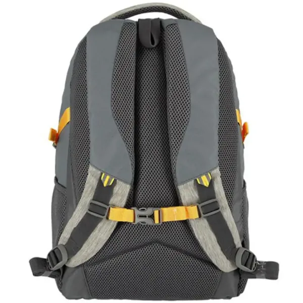Spirit: Crew graue, gelbe, abgerundete Schultasche, Rucksack 48 x 31 x 20 cm Bild 2