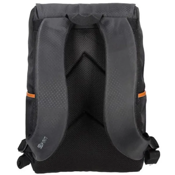 Spirit: Schwarzer gemusterter Rucksack mit hautfarbenen Riemen 47x33x17cm Bild 3