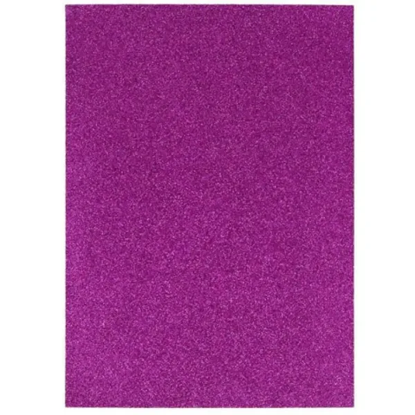 Spirit: Selbstklebender glitzernder Dekorationsschaumstoff in lila Farbe A/4 1 Stk. Bild 1